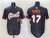 Men's San Francisco Giants #17 Heliot Ramos Anthracite 2025 City Connect Limited Stitched Jersey,baseball caps,new era cap wholesale,wholesale hats